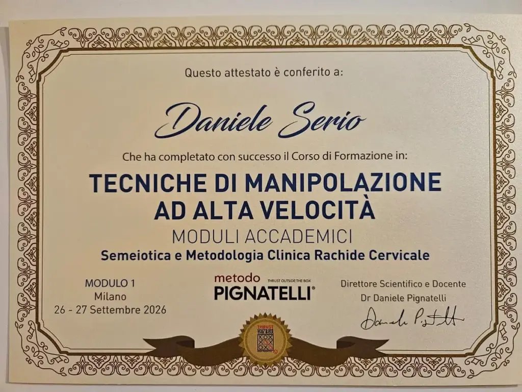 daniele-serio-manipolazione-alta-velocita-metodo-pignatelli-2026